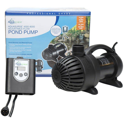 Aquascape AquaSurge PRO 4000-8000 Adjustable Flow Waterfall Pump with Remote