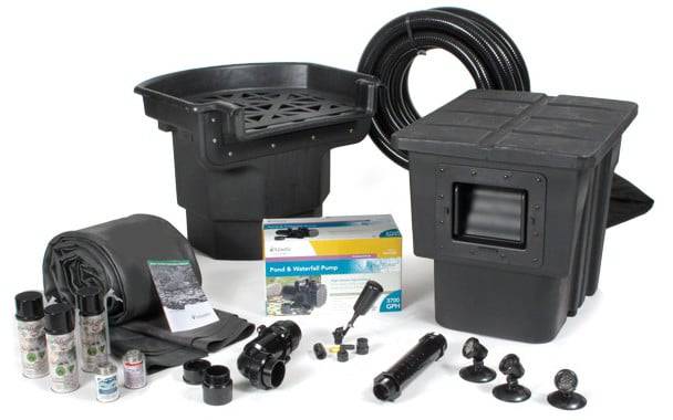 Atlantic Water Gardens 11' x 11' Professional Pond Kit, Small, with TW3700 Pump