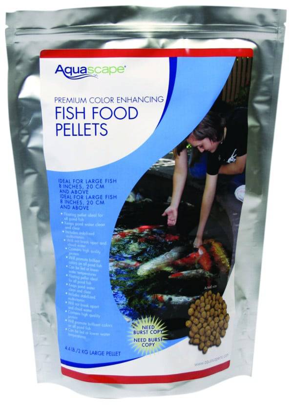 Aquascape Premium Color Enhancing Fish Food Pellets - Large Pellets - (1) 2 kg Bag