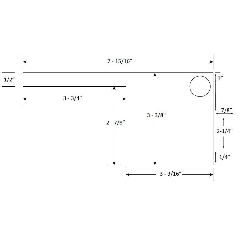 ProEco Products 60" Acrylic Weir Side View