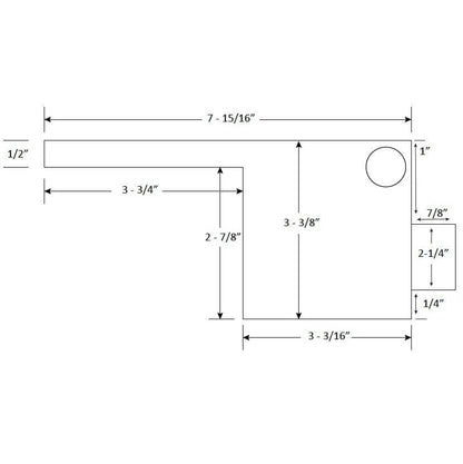 ProEco Products 60" Acrylic Weir Side View